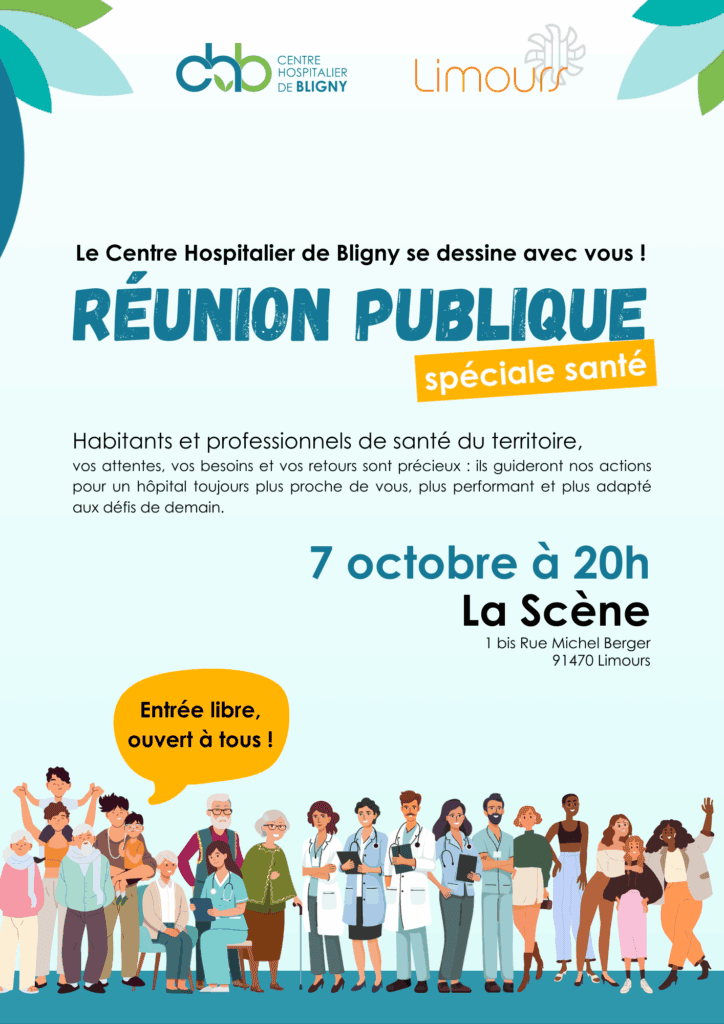 Le Centre Hospitalier de Bligny organise sa réunion publique ! 1 affiche reunion publique 7 octobre