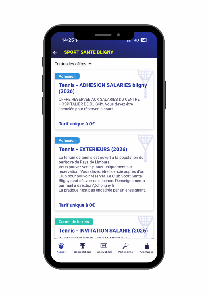 Comment utiliser Ten'UP pour réserver son cours de tennis à Bligny 6 7