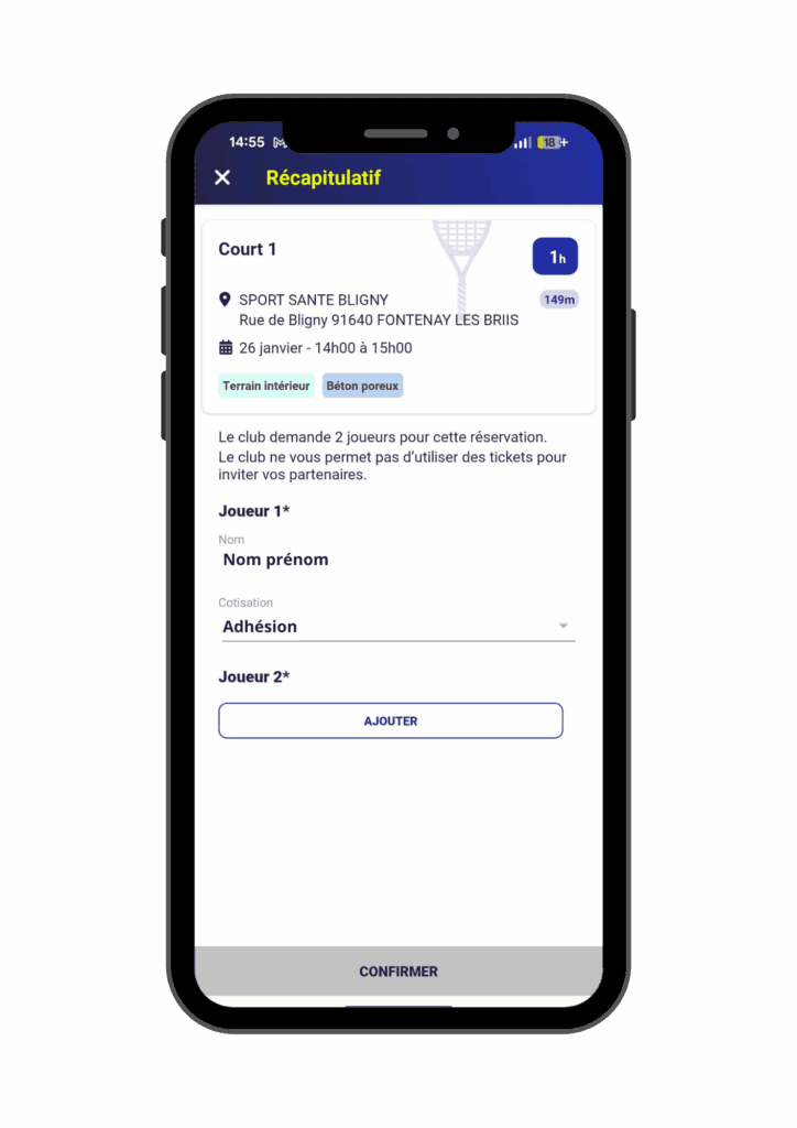 Comment utiliser Ten'UP pour réserver son cours de tennis à Bligny 7 8
